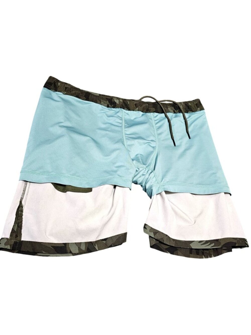 Goodfellow & Co Mens XL Green Camo Swim Trunks With Mesh Lining & Zipper Pocket - Picture 10 of 14